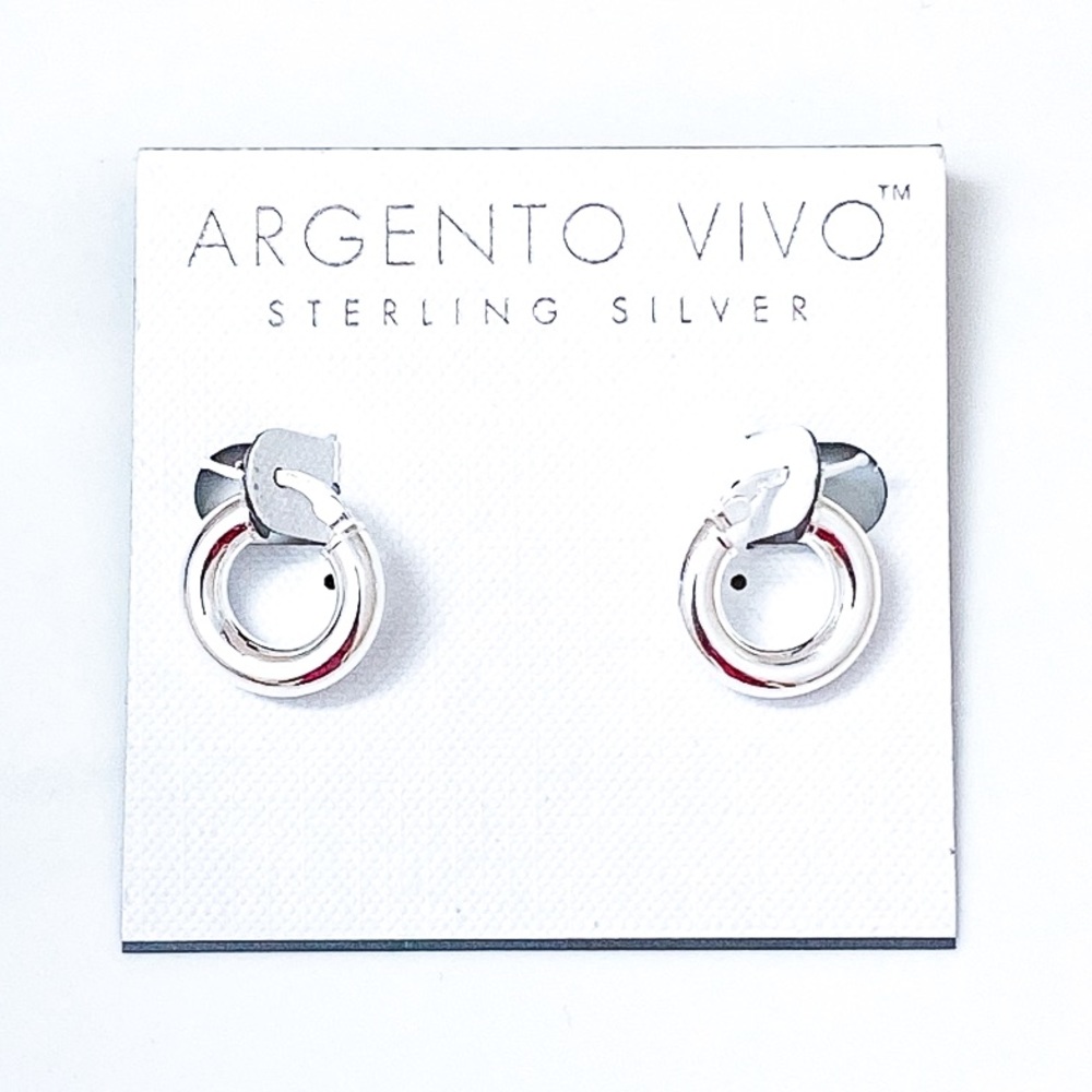 Argento Vivo Sterling Silver Mini Tube Earrings